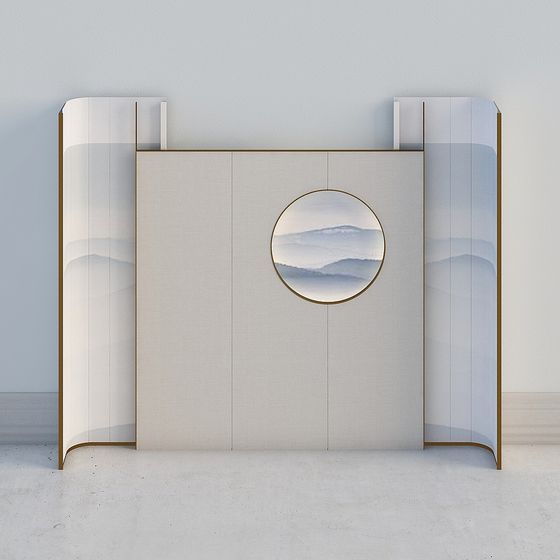 Cloud Shadow Screen 3D Model for Artistic Spaces