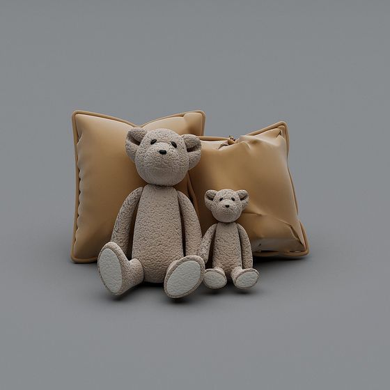 Pillow 3D Model in Black