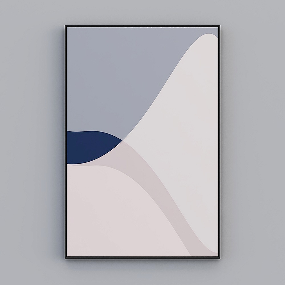 Abstract Wave Painting 3D model