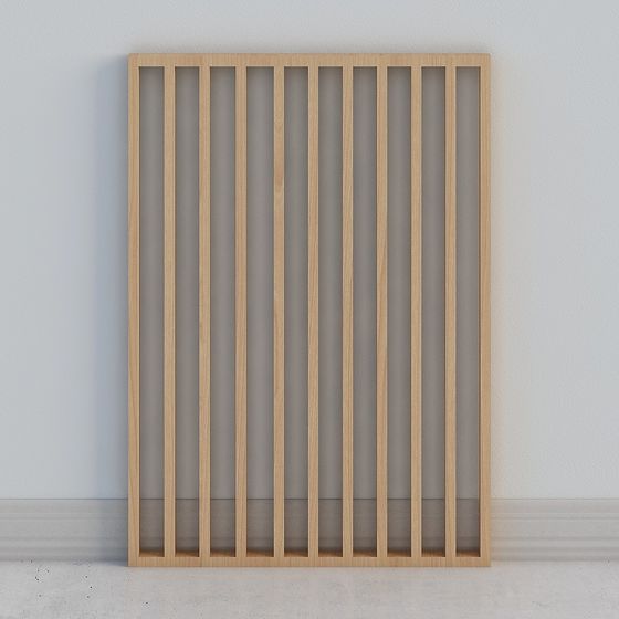 Wooden Louvered Window 3D model for Creative Projects