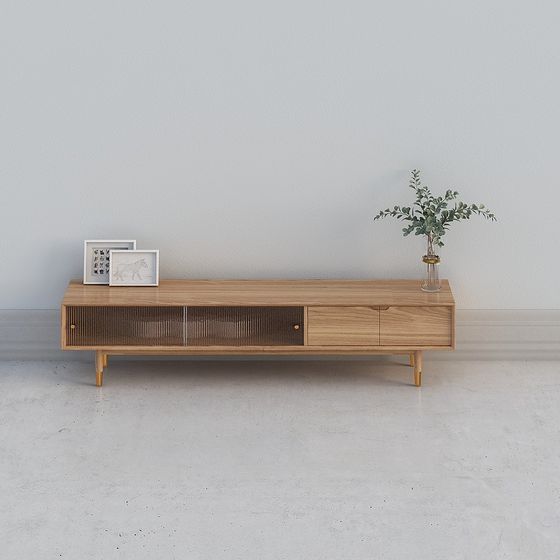 Modern Low-Poly TV Cabinet 3D model