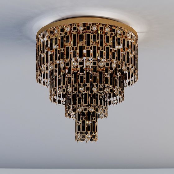 Elegant Geometric Chandelier 3D model
