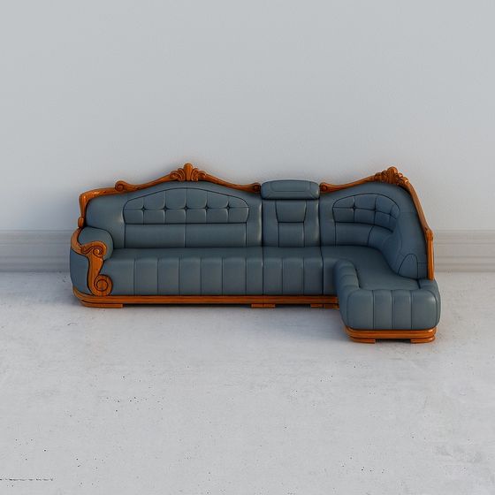 Vintage Comfort 3D model Sofa for Modern Spaces