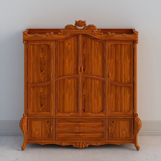 Vintage Elegance Wardrobe 3D model
