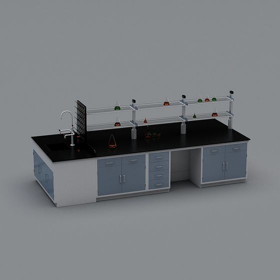 Stylish Laboratory Workbench 3D model for Creative Projects