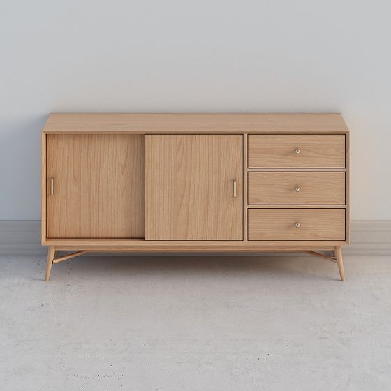Mid-Century Modern Sideboard 3D model