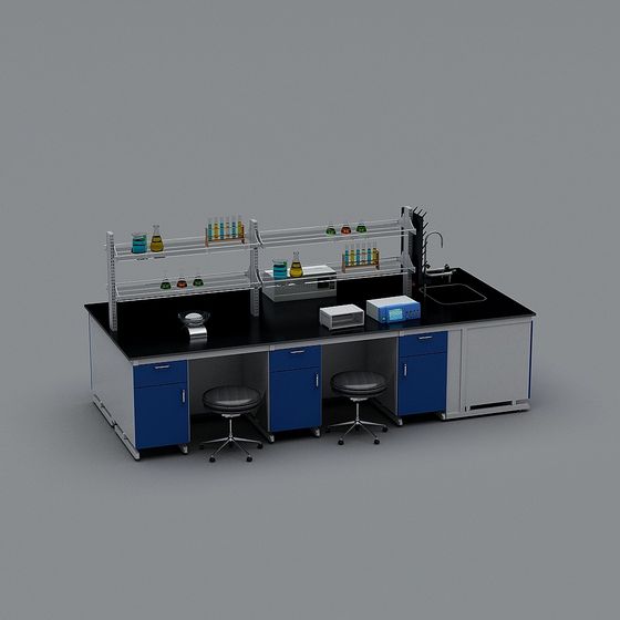High-Detail Laboratory Workbench 3D model