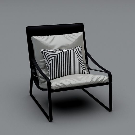 Stylish Lounge Chair 3D model for Modern Interiors