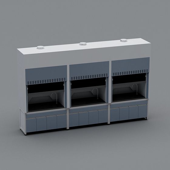 Low Poly Laboratory Fume Hood 3D model
