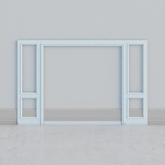 Sophisticated Low-Poly Luxurious Door Frame 3D model