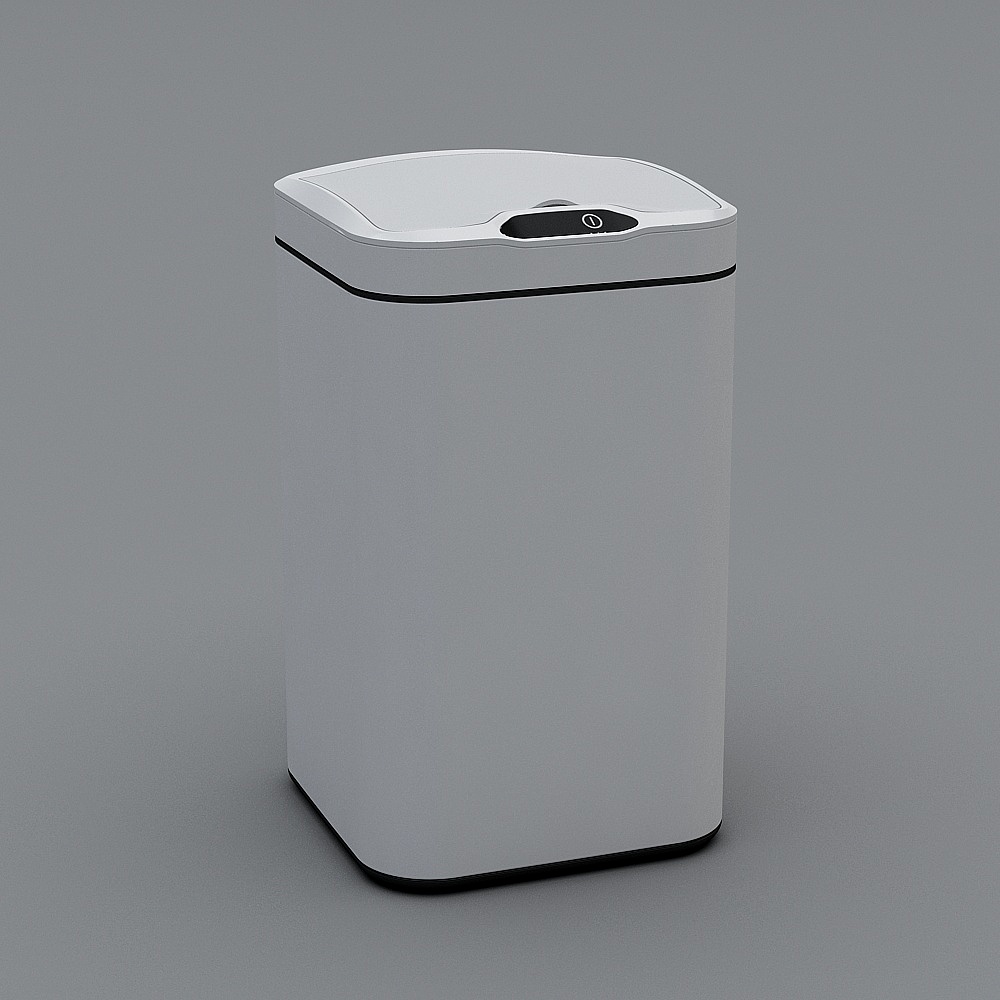 Sleek Smart Trash Bin 3D Model for Innovative Spaces