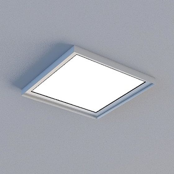 3D Buckle Panel Model in Gray