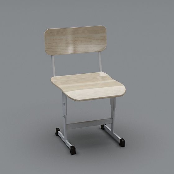 Minimalist School Chair 3D model
