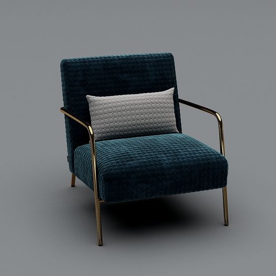 Velvet Comfort Chair 3D model for Modern Spaces
