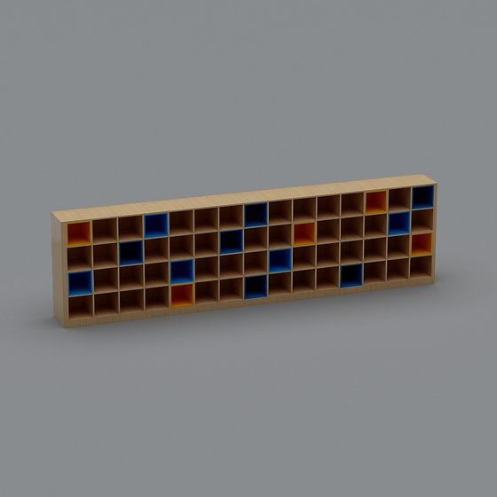 Colorful Modular Bookshelf 3D model