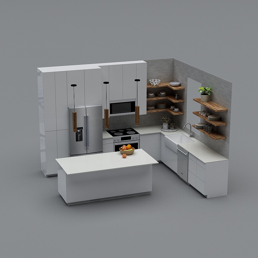Minimalist Kitchen Design 3D model