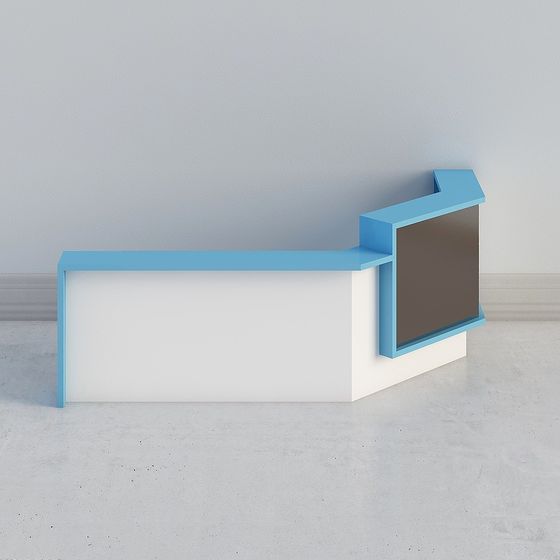 Urban Reception Desk 3D model for Modern Spaces