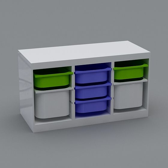 Colorful Storage Unit 3D model