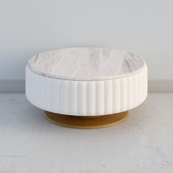Round Marble Coffee Table 3D Model