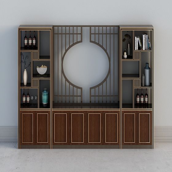 Art Deco Bookshelf 3D model