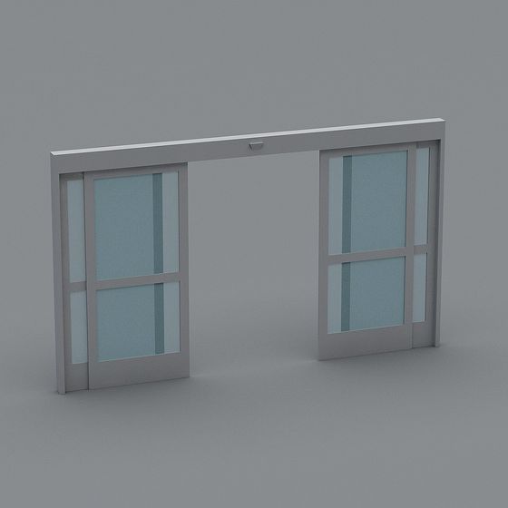 Elegant Low-Poly Modern Door 3D model