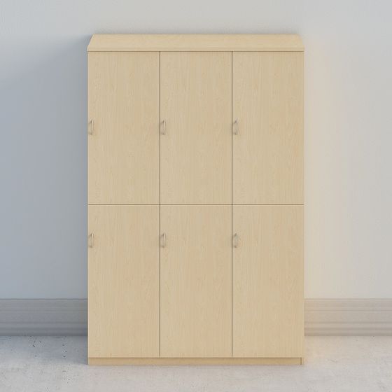 Low Poly Stylish Wardrobe 3D model for Modern Interiors