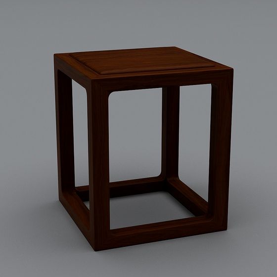 Wooden Frame Cube 3D model