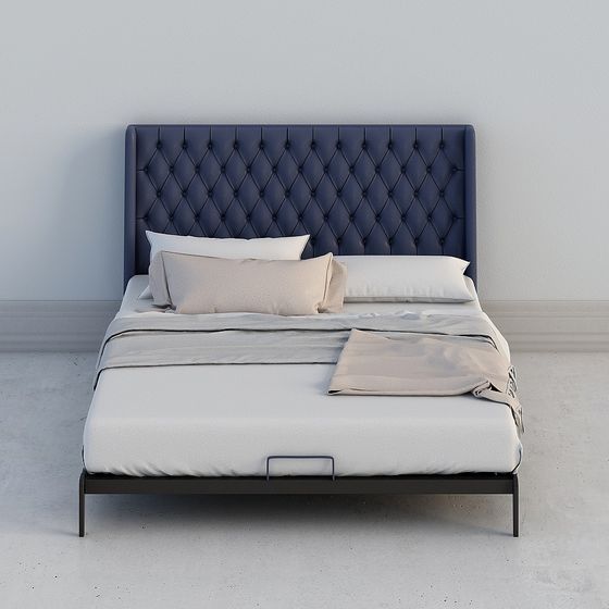 Urban Blue Bed 3D model