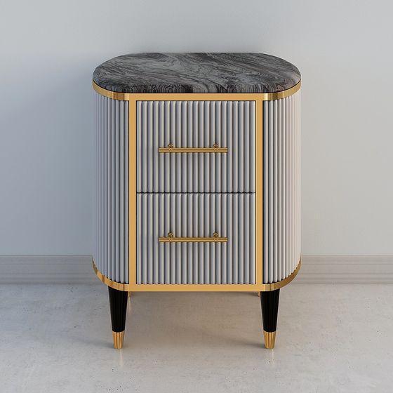 Elegant Round Side Table 3D model