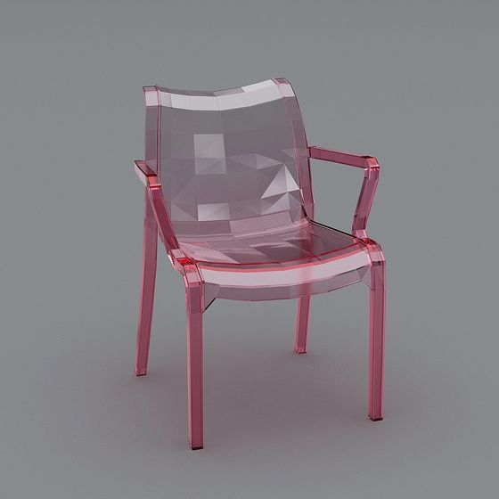 Transparent Glass Chair 3D model for Modern Design