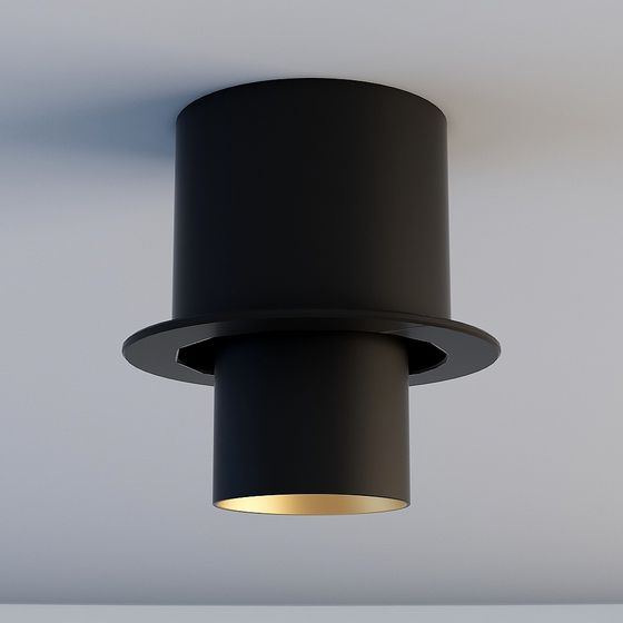 Stylish Black Lighting Fixture 3D model for Modern Aesthetics