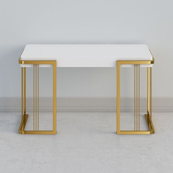 Elegant Gold Accent Table 3D model