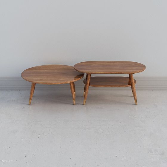 Mid-Century Modern Coffee Table Set 3D model