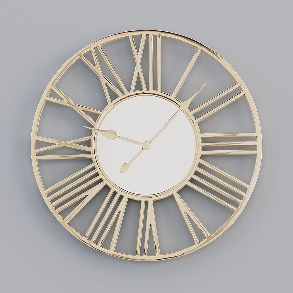 61494+настенные часы+Гигант+золото+80см.skp