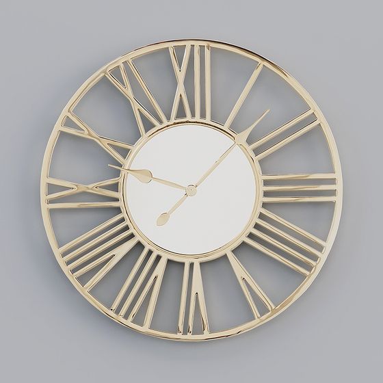 61494+настенные часы+Гигант+золото+80см.skp