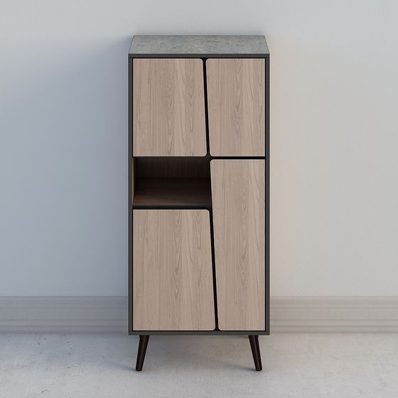 Stylish City Corner Cabinet 3D model