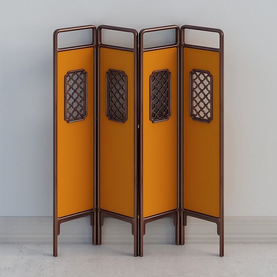 Mid-Century Modern Retro Room Divider 3D model for Chic Spaces