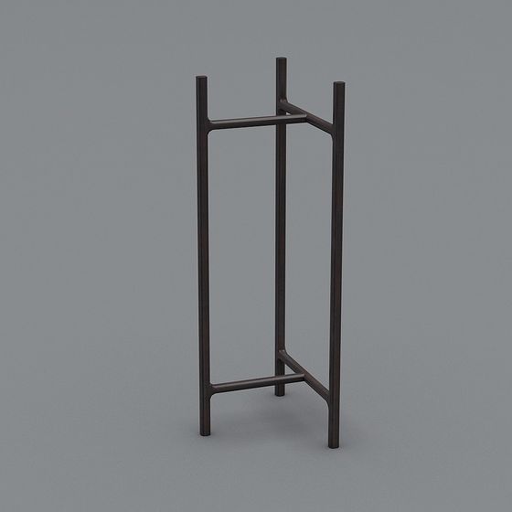 Elegant Low-Poly Metal Rack 3D model
