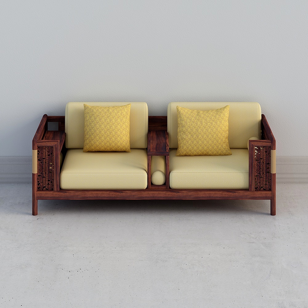 Elegant Low Poly Sofa 3D model for Modern Design