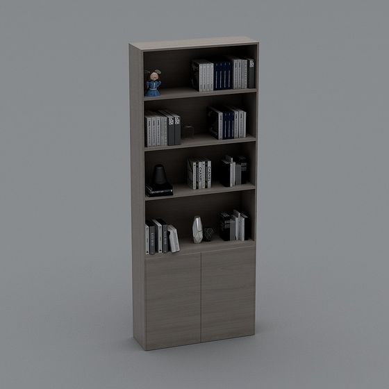 Stylish Minimalist Bookshelf 3D model for Modern Interiors