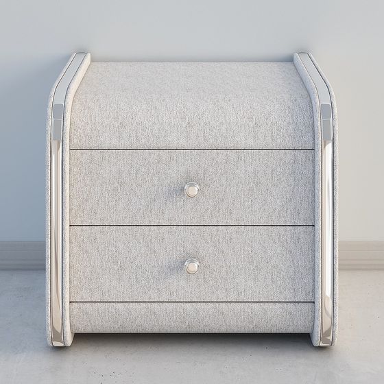 Elegant Bedside Table 3D model for Modern Interiors