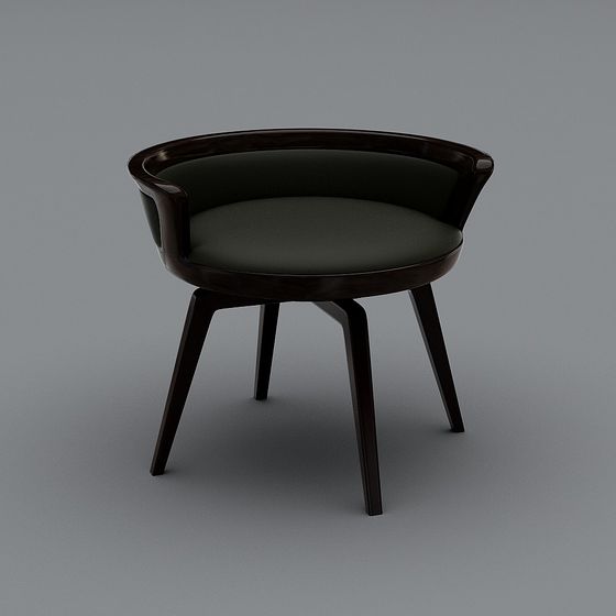 Sleek Low-Polygon Lounge Chair 3D model