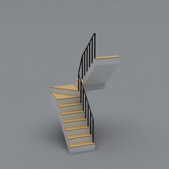 Elegant Modern Staircase 3D model