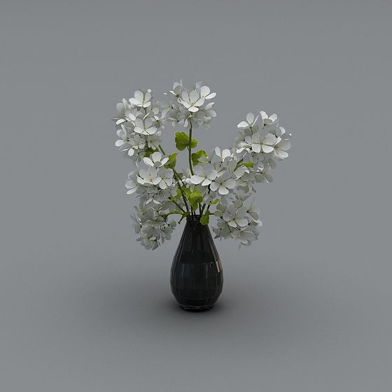 Elegant Flower Vase 3D model