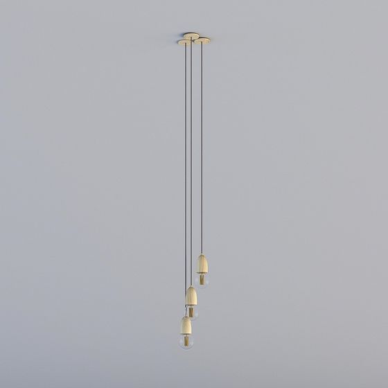 Elegant Low-Poly Chandelier 3D model