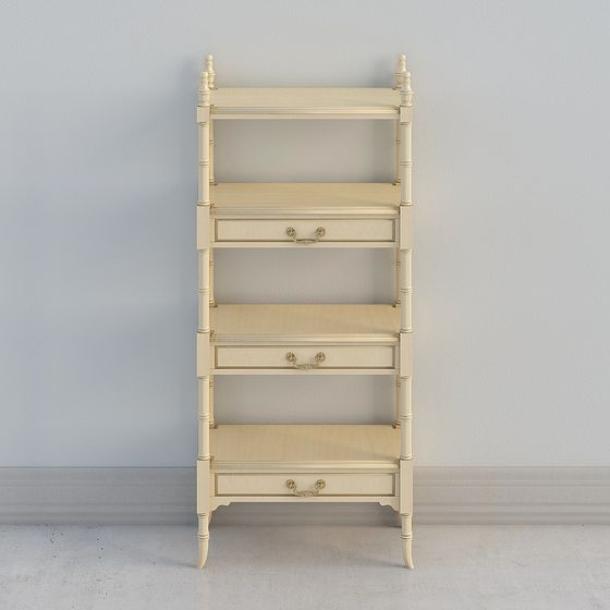 Classic Low-Polygon Bookshelf 3D model for Creative Spaces