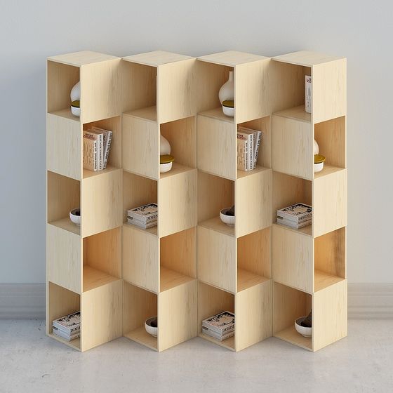 Stylish Modular Bookshelf 3D model for Interior Design