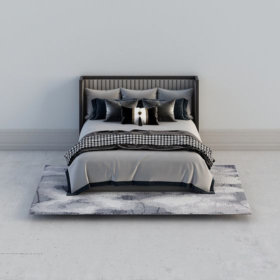 Urban Bedroom Bed 3D model