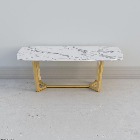Elegant Marble Dining Table 3D model