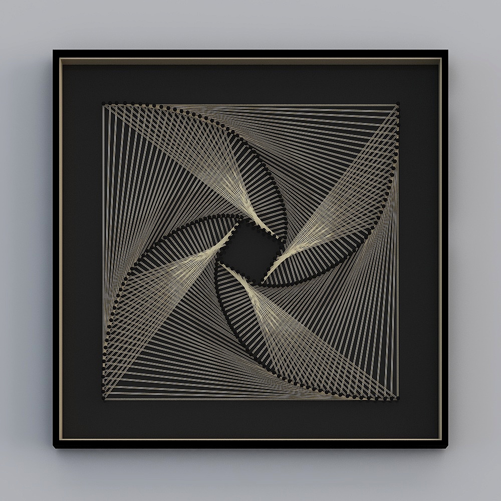 Abstract Geometric Frame 3D model